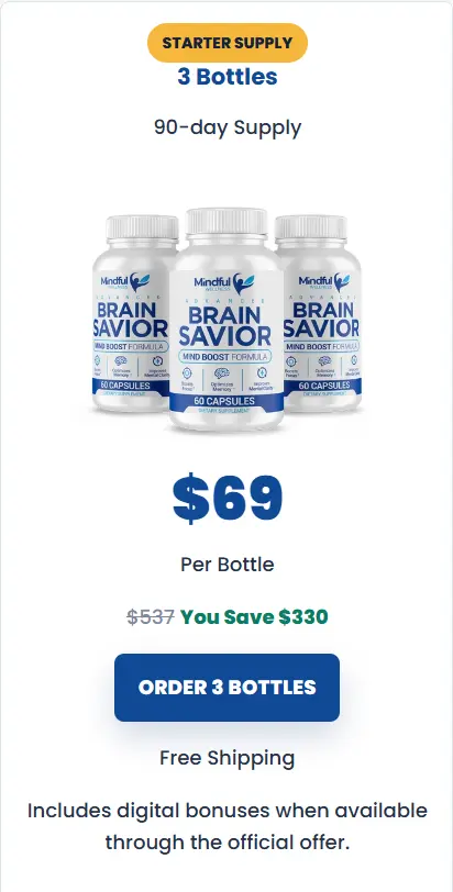Brain Savior three bottles order